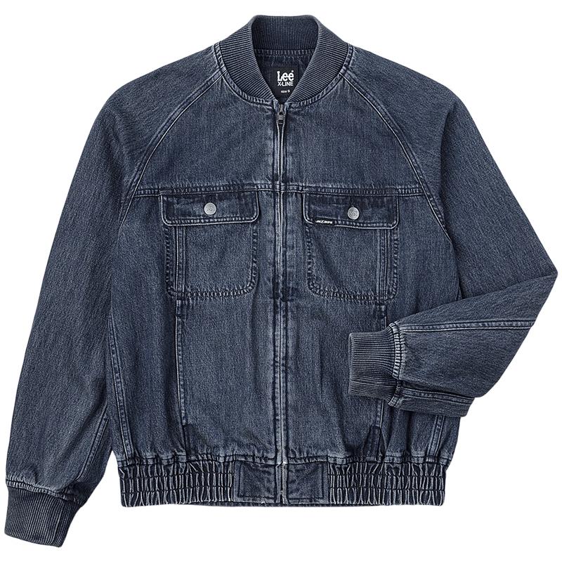 

Джинсовая куртка-бомбер Lee унисекс комфортного кроя с бейсбольным воротником L