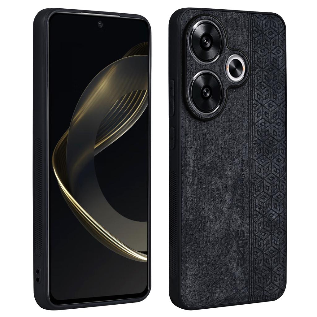 AZNS For Xiaomi Redmi Turbo 3 5G/Poco F6 5G Case PU Leather Coated TPU Imprinted Phone Cover