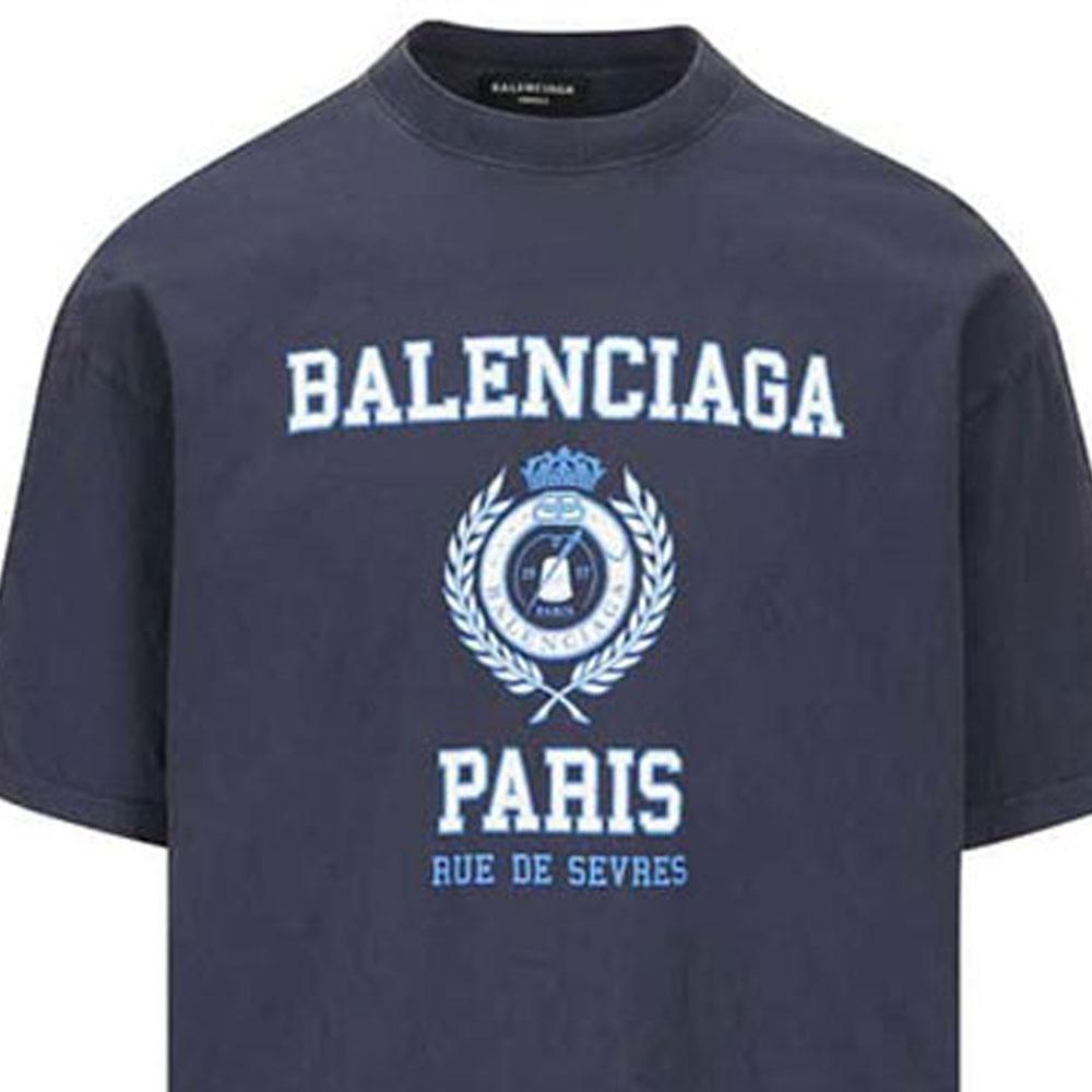 Balenciaga SS22 T Shirt Men's Dark Blue 612966TMV954140