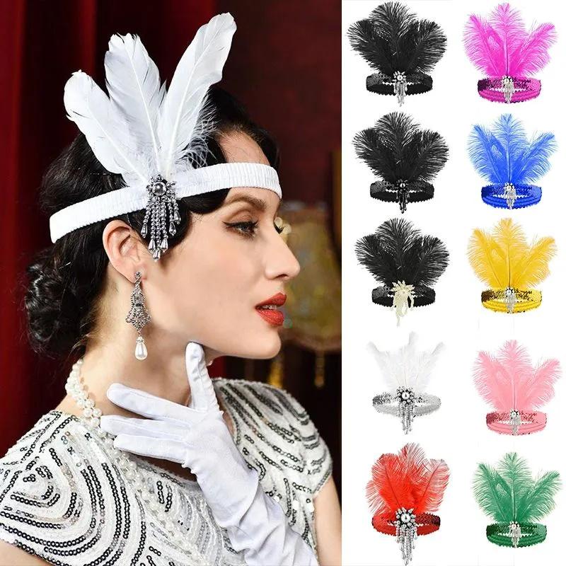 Masquerade Party Decorative Feather Headband