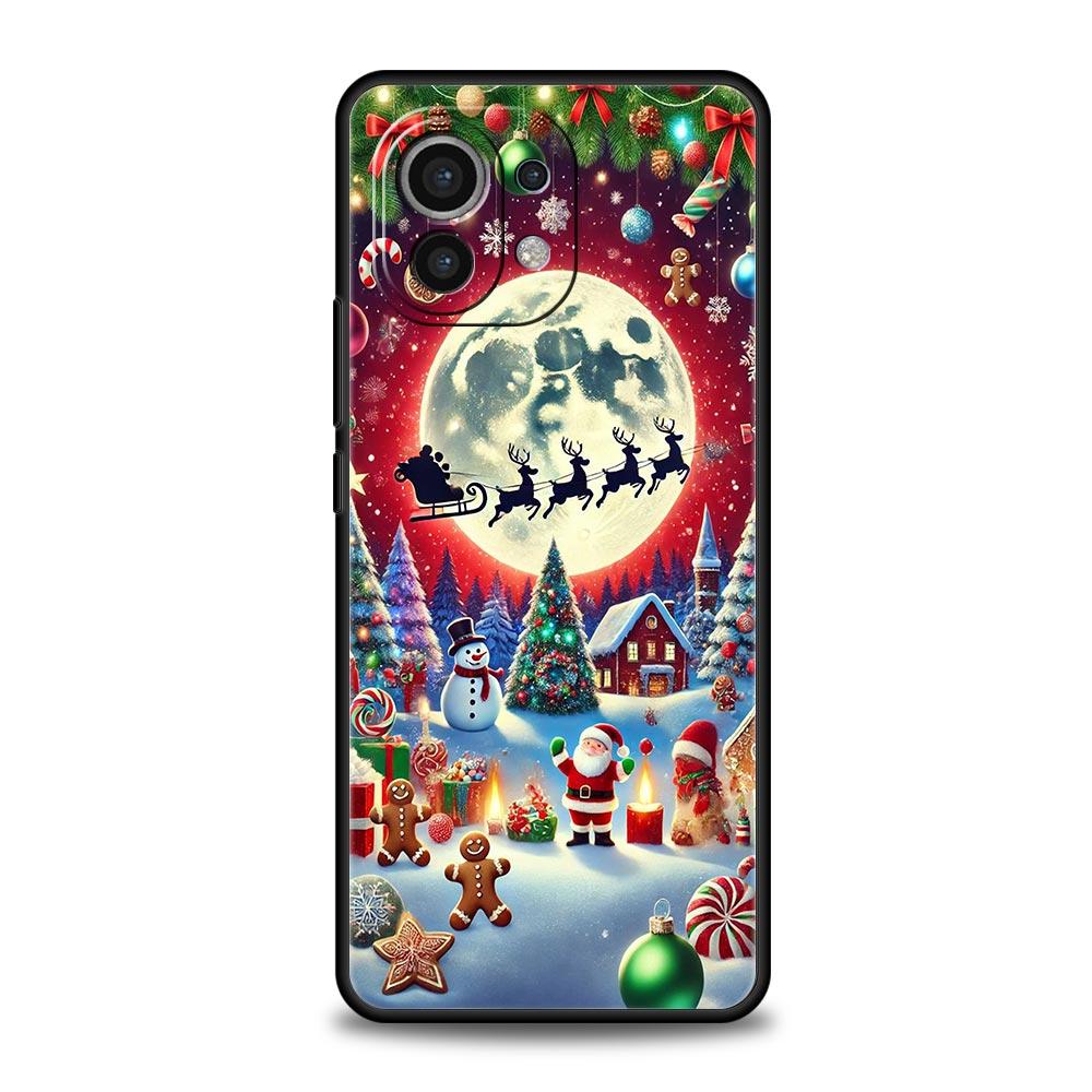 Frohe Weihnachten Handyhülle Cover für Xiaomi Mi 17 Pro Max 15 14 13 12 11 Ultra 15T 14T 13T 12T 11T Pro Lite Weiche TPU Schale Capas