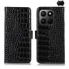 For Honor X7d 5G/400 Smart 5G Crocodile Top Layer Cowhide Leather Phone Case