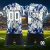Customizable Two Piece Sports Jersey Set with Short Sleeve Top and Shorts for Team DIY Personalization Soccer Basketball Uniform