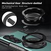 Aluminum Alloy Plate PC Back Cover Z Fold 7 Phone Case with 360° Rotatable Magnet Metal Bracket for Galaxy Z Fold 7/6/5/4