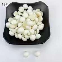 6-12mm Semi Circular Acrylic Flatback Plastic Beads Matte Multi-color Customizable Color Clothing Accessories Beads