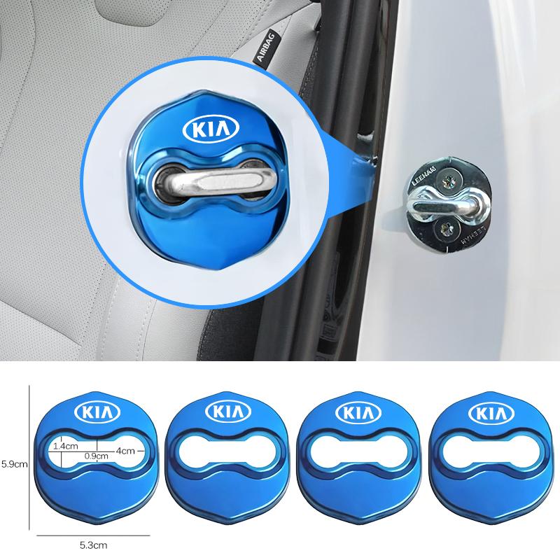 AAOB1 Car Door Buckle Protective Cover Titanium Alloy Protection Cap For KIA K5 K9 Sorento Ceed Sportage Carnival Stinger Forte Niro