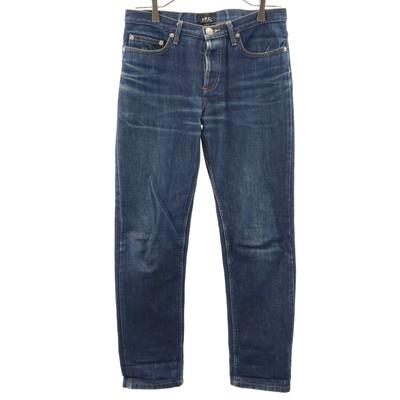 Straight Denim Pants W28 Jeans Button Fly Men's Used