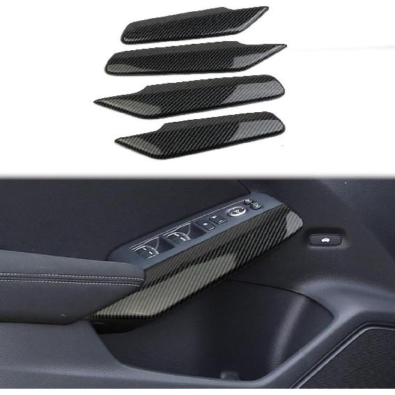 Carbon Fiber Interior Door Handrail Window Lift Switch Panel Cover Trims Accessoriess for 2023-2026 Acura Integra (Window Switch Panel)