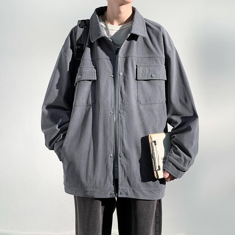 Work Jacket for Men's Spring and Autumn Men's Loose Jacket for New American Spring Casual Clothes