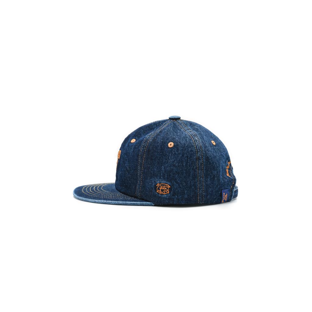 FUNNY PIG MADE Pug 6-Panel Cap (Denim)