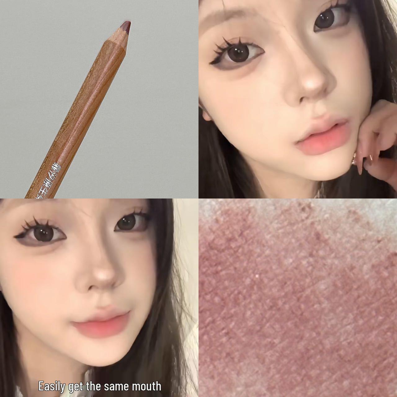 

Feixi Soft Nude Lip Liner & Non-Fading Lipstick with Sharpener Default