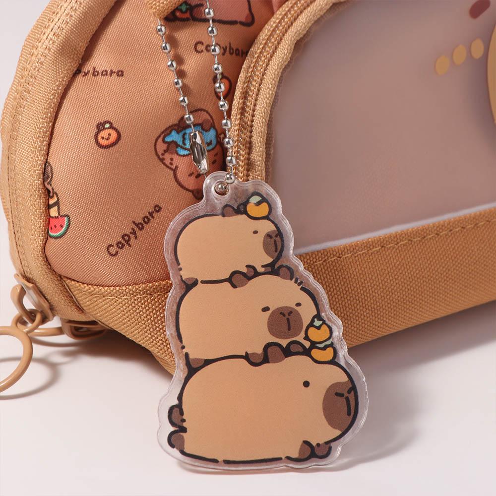 Kawaii Animal Capybara Pencil Case Large Capacity Multi Layer Pencil Pouch  Study Supplies