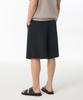 Musinsa Standard Wide Bermuda Hidden Banding Half Slacks [Dark Gray]