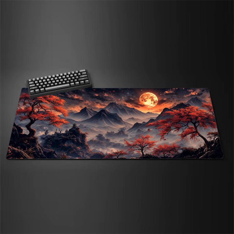 Podložka pod myš Sakura Scenery Velká Protiskluzová Gumová Herní Podložka pod myš Odolná Podložka na stůl Silný Šev Vhodná do Kanceláře i na Hraní