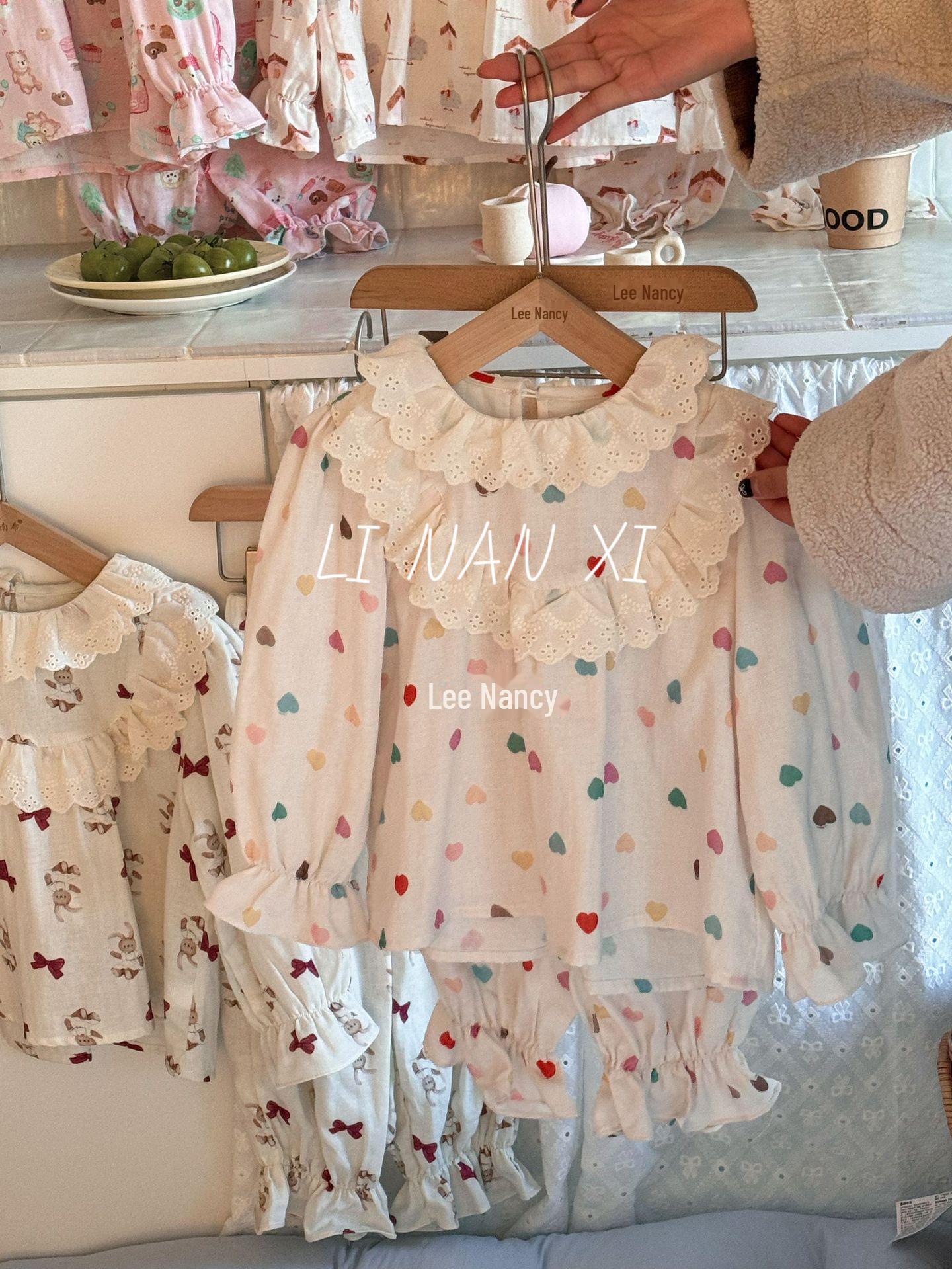 

Піжамний комплект для малюків-принцес весна 2025 року: Вільний дитячий одяг для сну з довгими рукавами 90cm