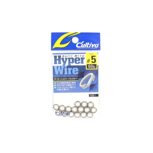 

OWNER Split Ring Cultiva P-12 Split Ring Hyper Wire #5 61lb/101lb 16 pieces 72812