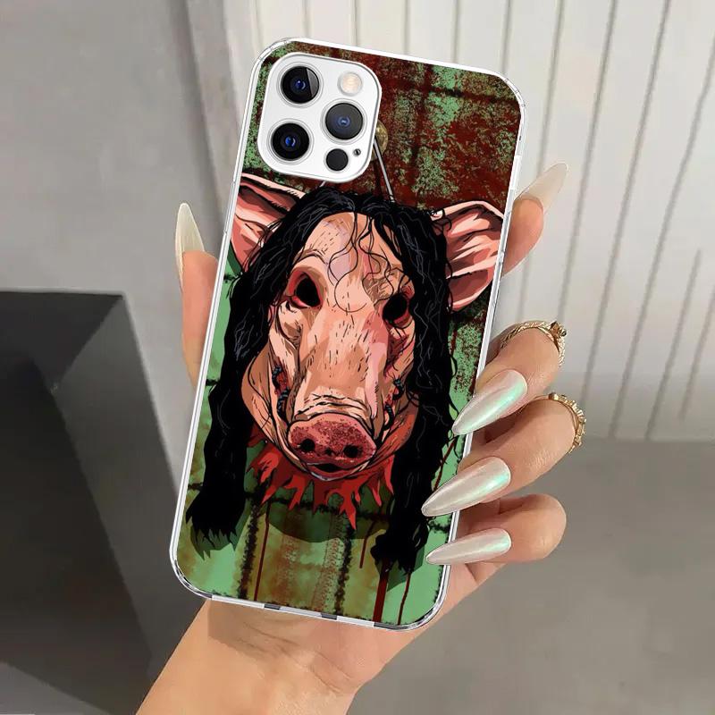 The Jigsaw Killer Horror Phone Case for Iphone 17 Air 16 15 Plus 14 13 Mini 12 11 Pro Max 16E 7 8 SE 2020 Soft Funda Print Shell