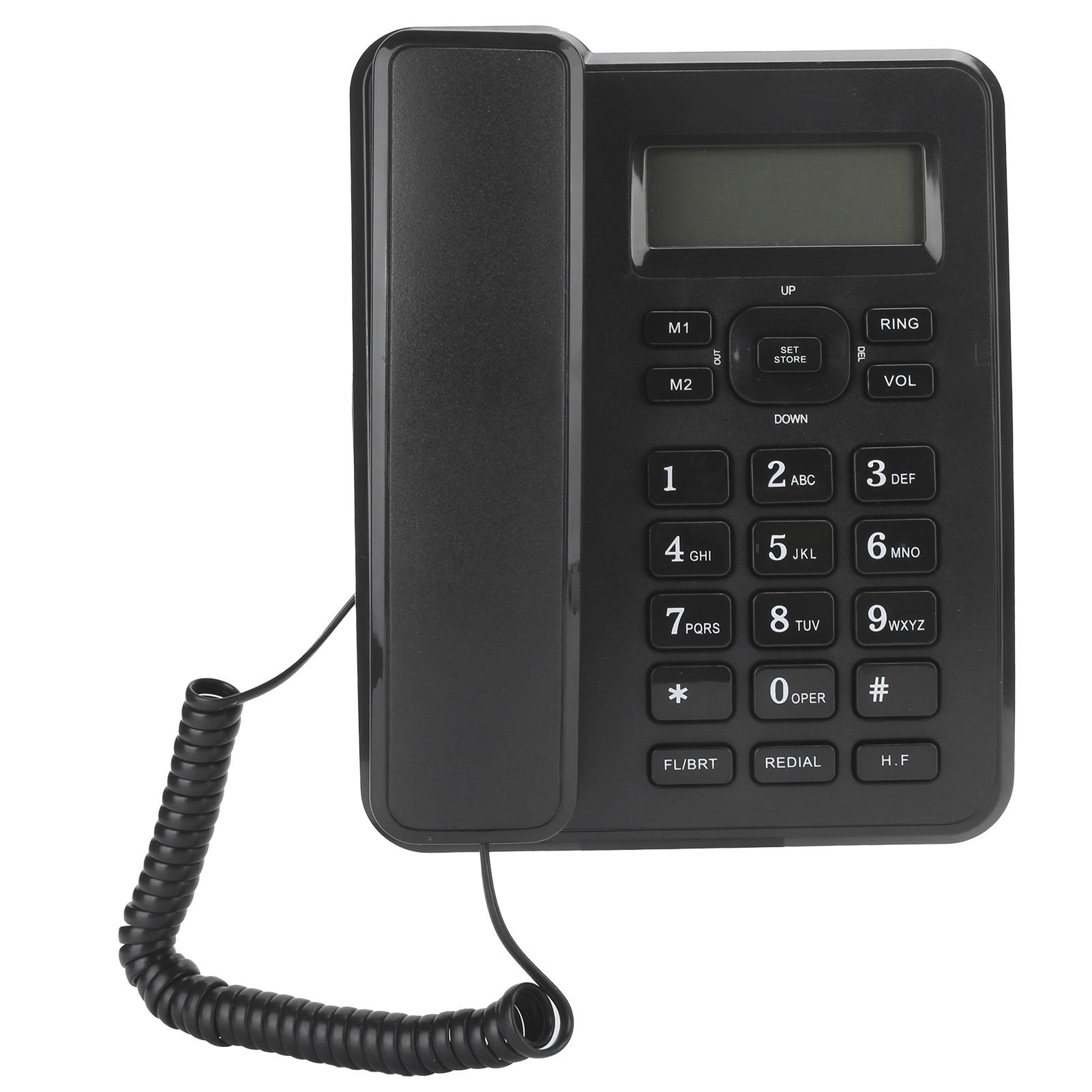 

KXT6001CID Fixed Telephone Home Wired Landline Business Office Corded Desk Phone ABS белый