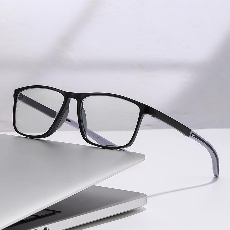 Men's Anti-Blue Light Reading Glasses: High-Definition, Lightweight, Non-Slip, Anti-Drop Frame for Middle-Aged and Elderly.