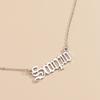 Accessories, temperament business geometric hollow items, simple and versatile thin chain letter pendant necklace