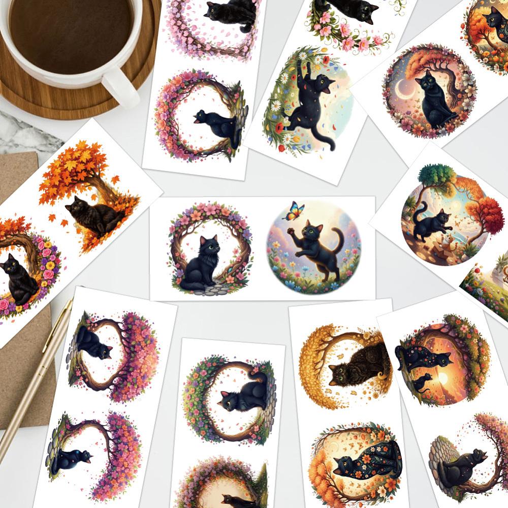 10Pcs PVC DIY Heat Transfer Paper for UV Sublimation Cup Cat Shape 240x110mm