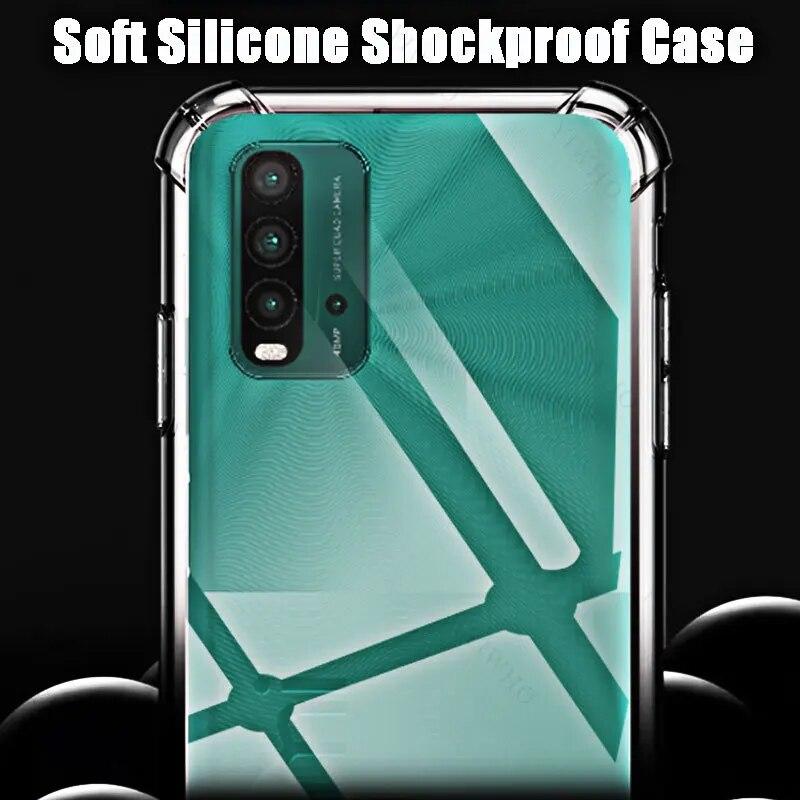 Soft Silicone Shockproof Clear Case for Xiaomi Redmi 9T TPU Transparent Covers Shell for Redmi 9 T 6.53" M2010J19SG Anti-Scratch