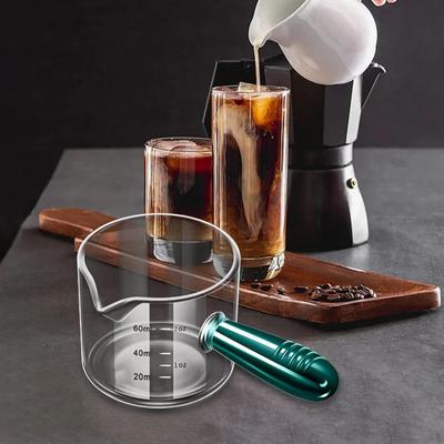 Messkännchen aus klarem Glas für Espresso