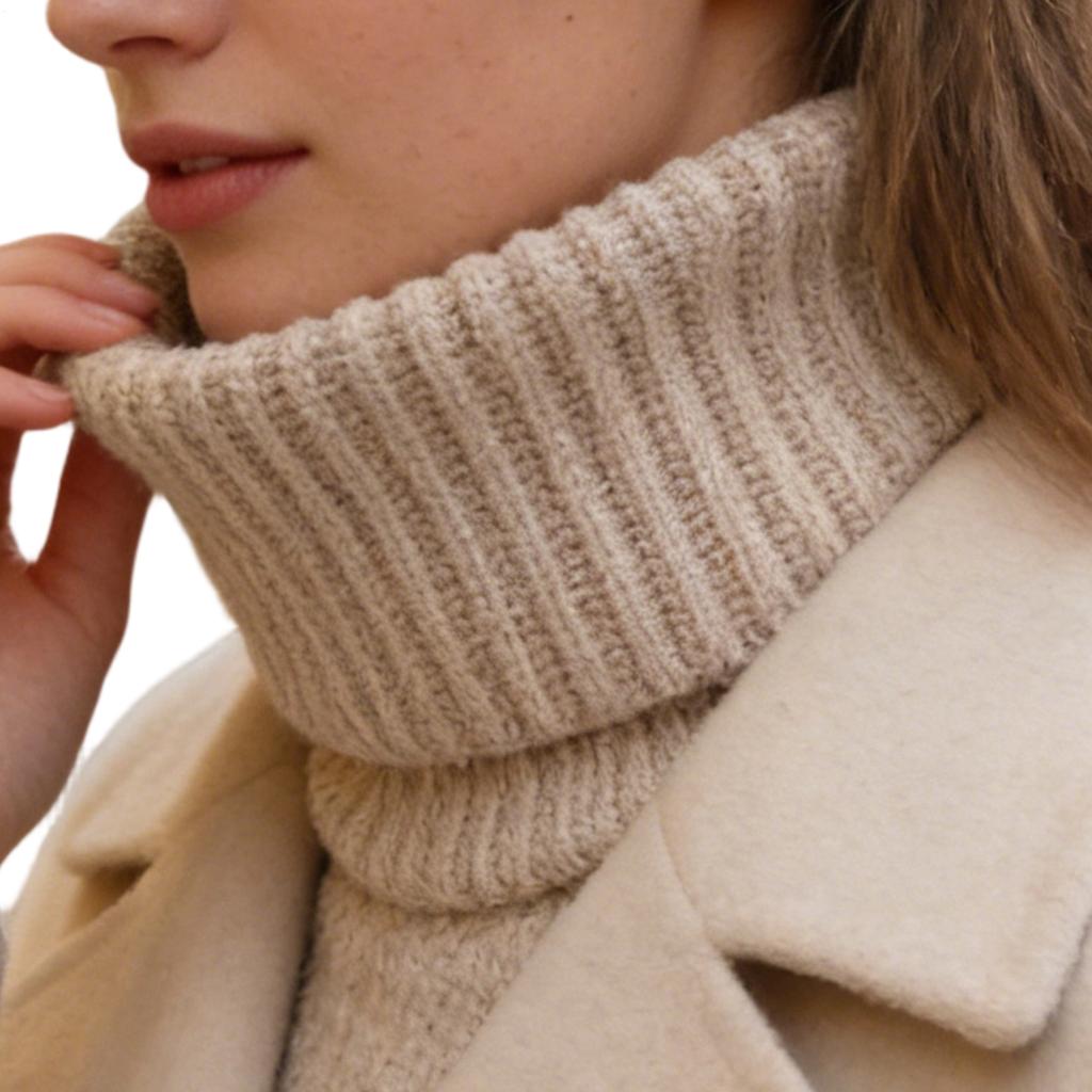 Neck Warmer Knitted Neck Scarf Warm Windproof Cervical Collar Thick Design Winter Scarf Men Women Collar Ring Scarf warm Mask