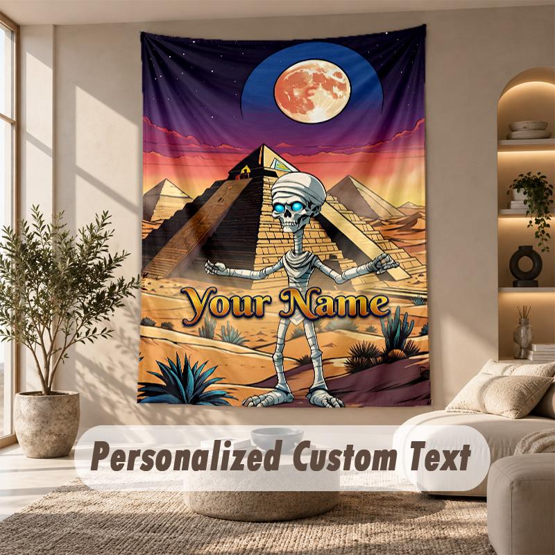 Tapestry Custom Name Text, Wall Hanging Tapestry Home Room DecorThe Mummy
