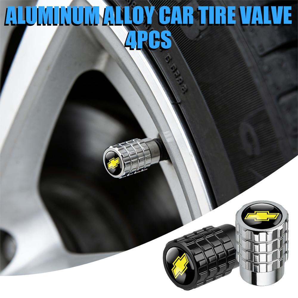AABHN1 4Pcs Car Accessories Wheel Tire Valve Caps Stem Case For Chevrolet Captiva Sonic Cruze Spark Onix Sail Malibu Camaro Lacetti Z71