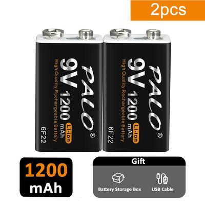 1200mAh Micro USB 9 Volt Li-ion Rechargeable Battery 6F22 9V Li Ion Lithium Battery for RC Helicopter Model Microphone Toy