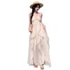 Heavy Industry Neck Sling Dress Women's Summer Long Dress Photo Backless Seaside Vacation Beach Dress Apricot Other