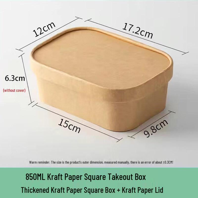 Disposable Kraft Paper Meal Boxes