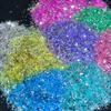 Flash Zrcadlový Stříbrný Nepravidelné Vícebarevné Flitry Nail Art & Řemeslné Hračky Výplně