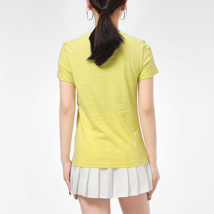 Puma Running Training Casual Sports Crew Neck Short Sleeve T-Shirt Women Tops Yellow 532282-38