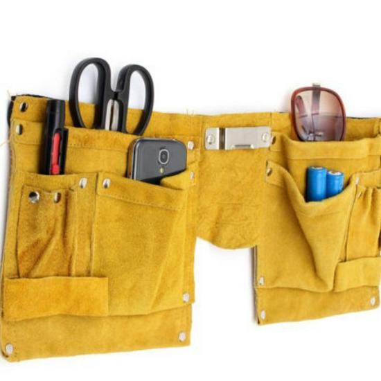 Mehrschichtige Werkzeugtasche zum Umhängen am Gürtel: Ledergürtel, Schweißer, Elektriker, Gärtner Organizer