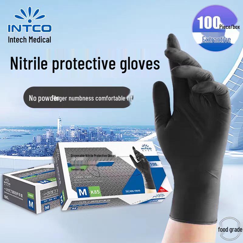 

Durable Oil-Proof Nitrile Mechanic Gloves - Slip-Resistant, Thickened with Diamond Pattern for Tough, Wear-Resistant Equipment Maintenance. L