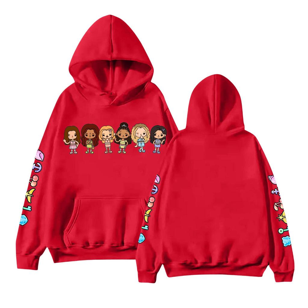 Unisex Mode Leichter Langarm-Pullover mit Taschen Bedruckter Hoodie