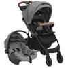 VidaXL Baby Stroller 3-in-1 Pram Foldable for Toddler Children Infant Baby Car Seat Travel Stroller 10377