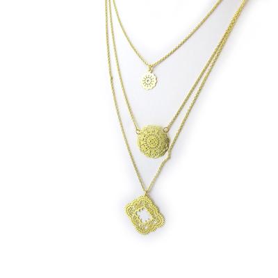 [N3598] - Golden 'Carmen' Designer Necklace
