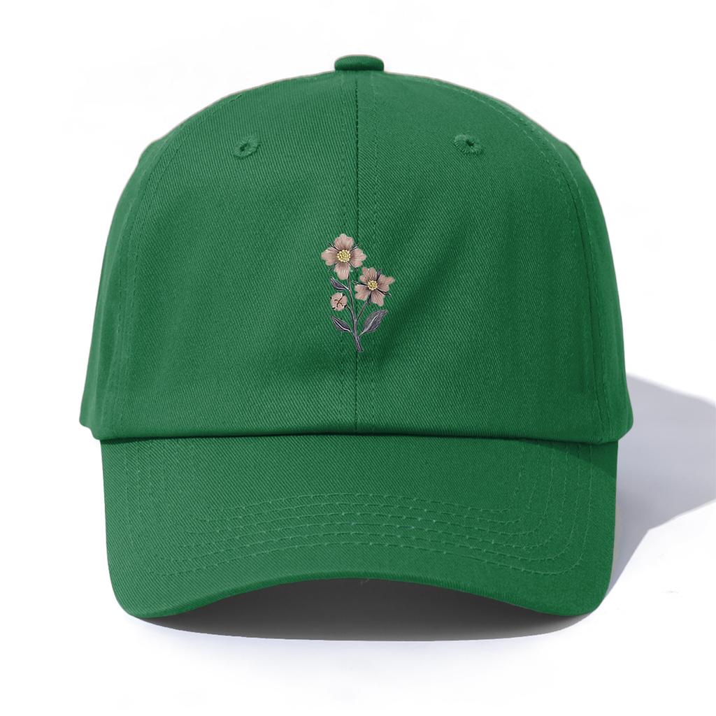 1pc Flower Print Baseball Cap for Adults, Minimalist Retro Style Casual Soft Adjustable Dad Hat, Perfect As Gift