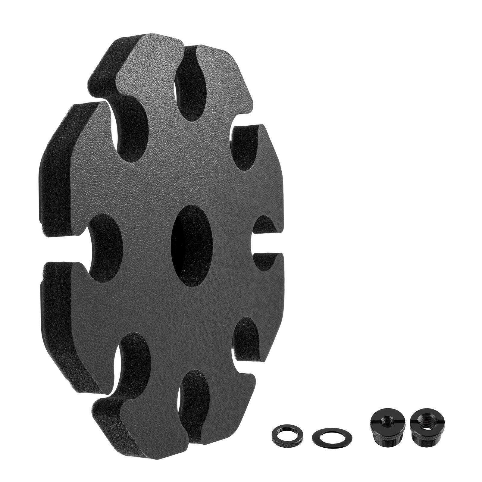 Multiple Device Available Mics Holder Tray with 8 Slot Foam Round Tray for Professional Microphone Stand Setup 1