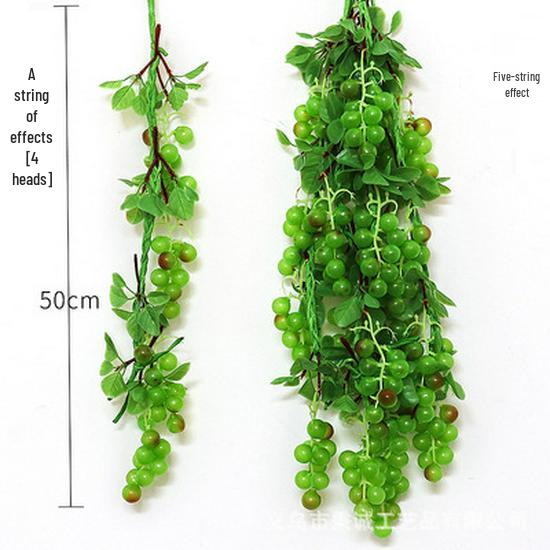 Farmhouse Restaurant Decor: Artificial Fruit Vine with Peaches, Apples, and Bananas.