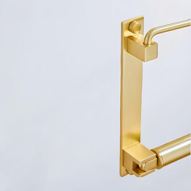 Brushed Gold Retractable Brass Wall-Mounted Clothes Hanger