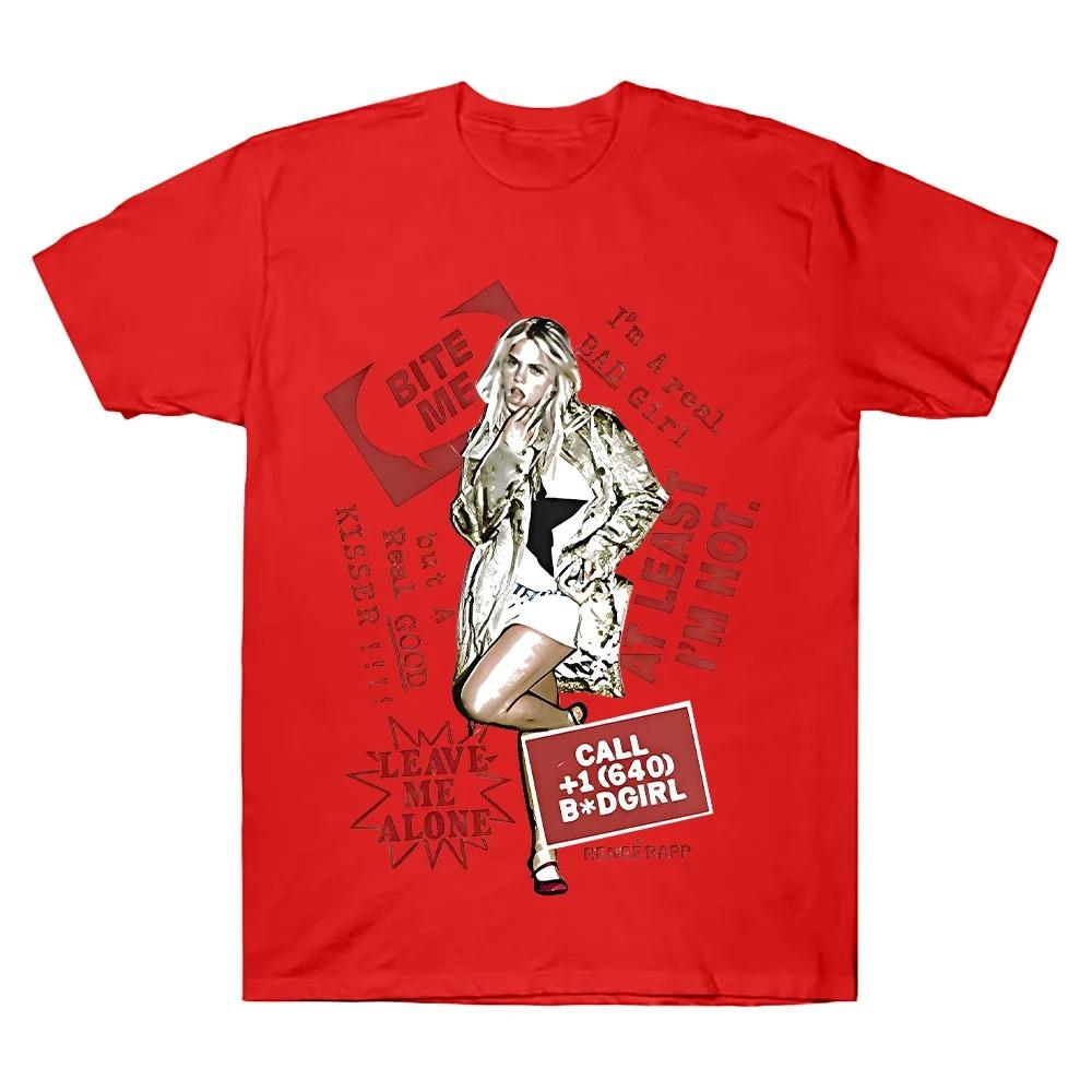 Unisex's Women High Quality Comfort T-shirts Reneé Rapp Date Back Tour Tee Harajuku Fashion Graphic T Shirts Retro Cotton Clothes