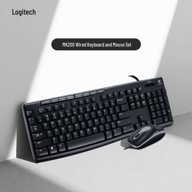 

Logitech MK200 Multimedia Wired Keyboard and Mouse Combo