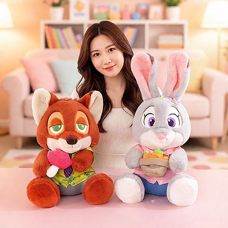 Zootopia Nick And Judy Plush Toys With Pp Cotton Filling For Kids And Teens