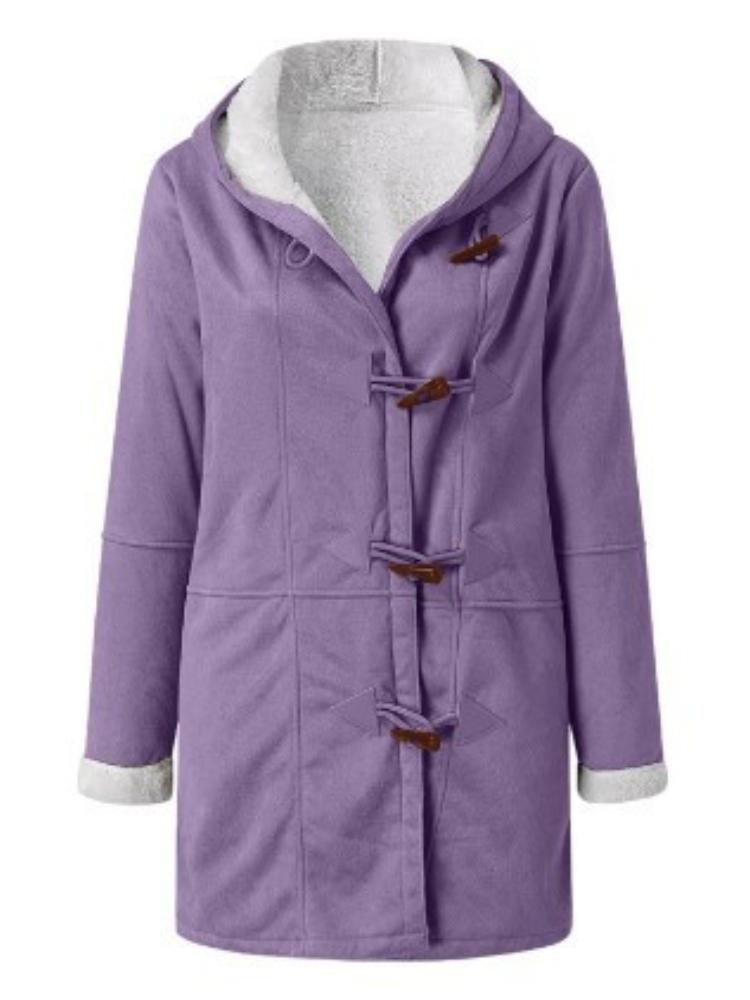 Women's Olive Green Long Hooded Faux Suede Coat, Winter Warm Outerwear