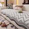 New Four-Season Universal Special-Shaped Sofa Cushion Cover Cloth French Simple Seat Cushion Fixed Non-Slip Straight Row Seat Cushion