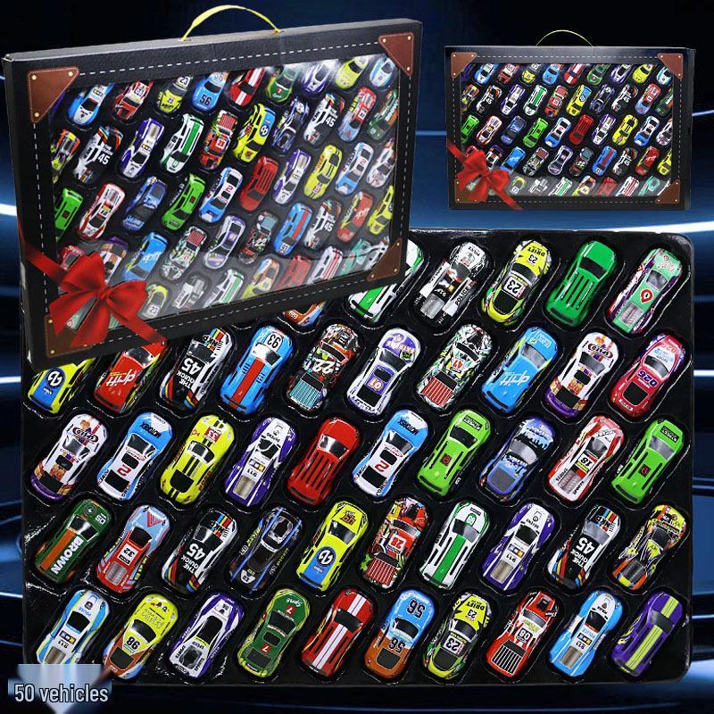 48 Mini Pull-Back Cars Garage Gift Set for Boys